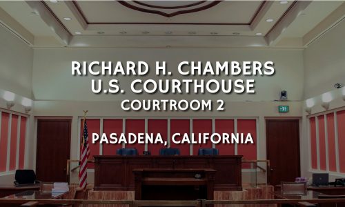 Ninth Circuit court room -Richard H. Chambers U.S. Courthouse