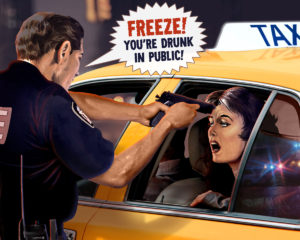 Ashley Watts in taxi