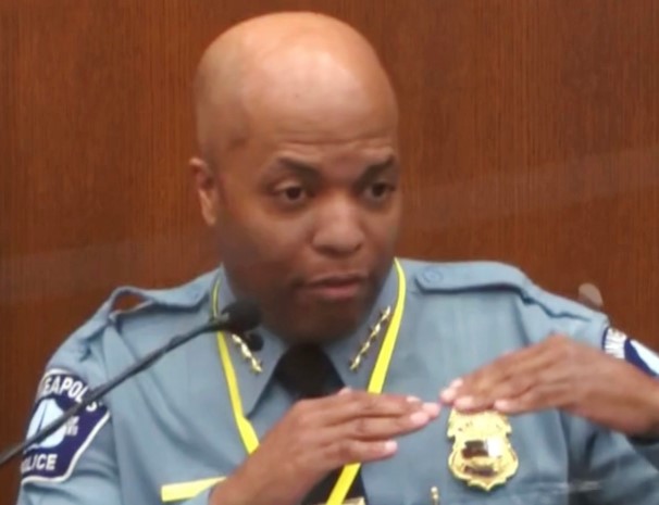 Minneapolis Police Chief Medaria Arradondo testifies April 5, 2021 in the trial of former Officer Derek Chauvin
