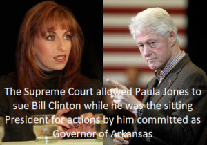 Paula Jones and former President Bill Clinton