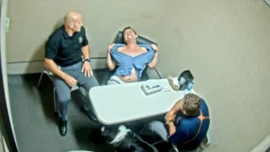 Thomas Perez, Jr. ripping shirt from psychological torture