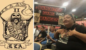 Banditos LASD Gang logo and citizens complaining