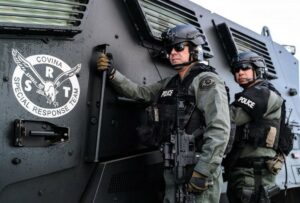 Covina Police with tank 2