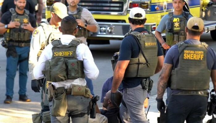 Ventura County Sheriff's Office deputies with injured person 2