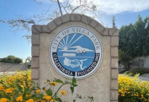 Villa Park entry sign