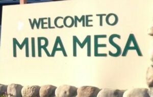 Welcome to Mira Mesa sign